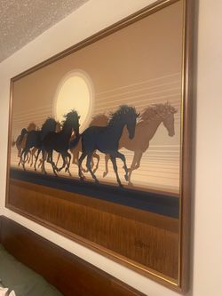Huge Vintage LETTERMAN painting 1970s