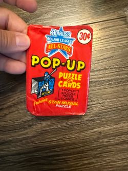 1987 Donruss Major League All-Stars Pop-Up Puzzle & Cards Pack