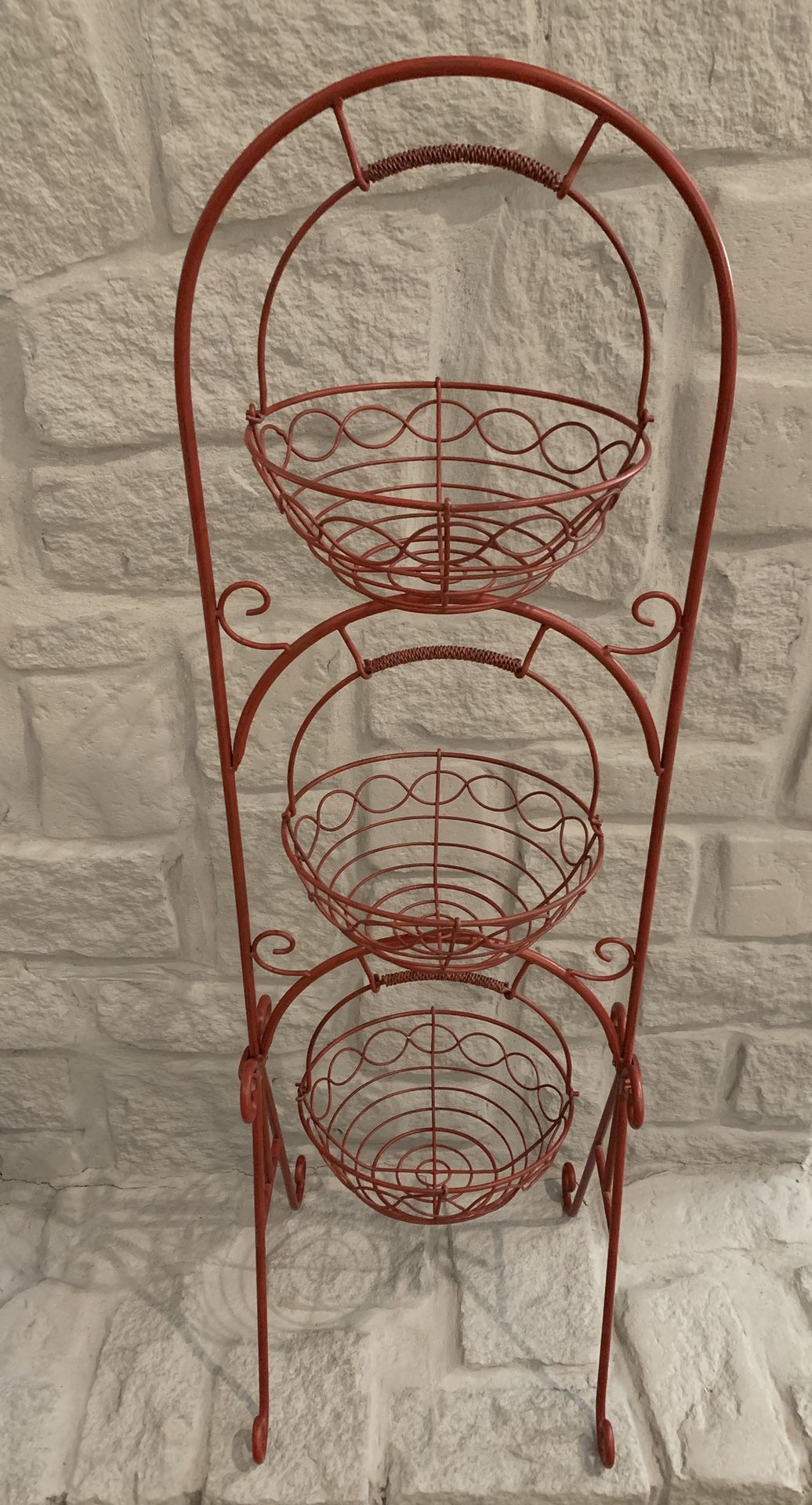 3 Tier Metal Stand with 3 Baskets