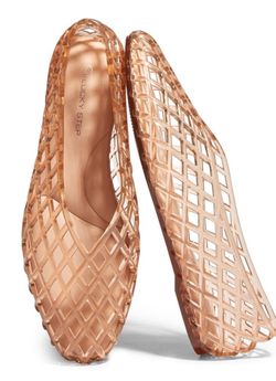 Lucky Step Jelly Flats Rose Gold