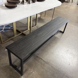 Black Wooden Dining & Entryway Bench