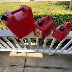 Plastic Gas Cans - 5 gal / 2 gal / 1 gal