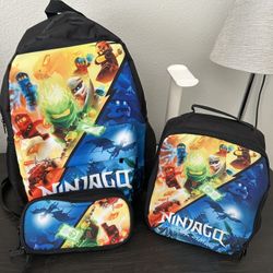 School Backpack With Lunch Bag And Pencil Case 