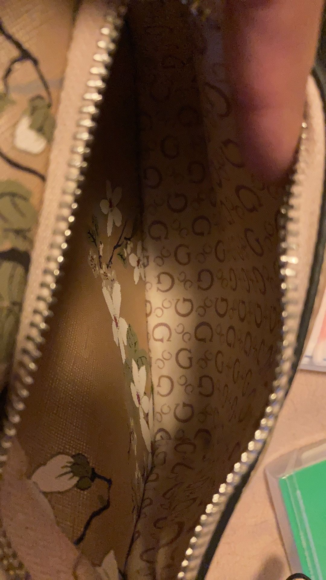 Guess Gold Floral Backpack