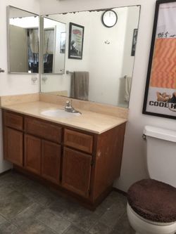 2 HUGE Retro Bathroom Mirrors