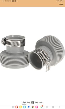 2 Pcs 1.25 To 1.5 Type B Pool Hose Adapter With Adjustment Hoop (32)