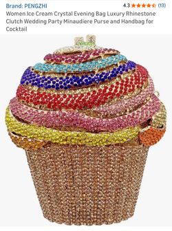 Women’s ice cream crystal clutch