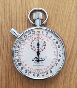 WORKING VINTAGE Aristo Apollo 7-Jewel Swiss Made Mechanical Stopwatch