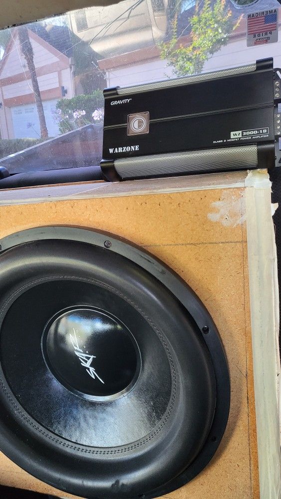 18 Inch Skar Audio 3200 Watt Sub With 3000 Watt Gravity Amp