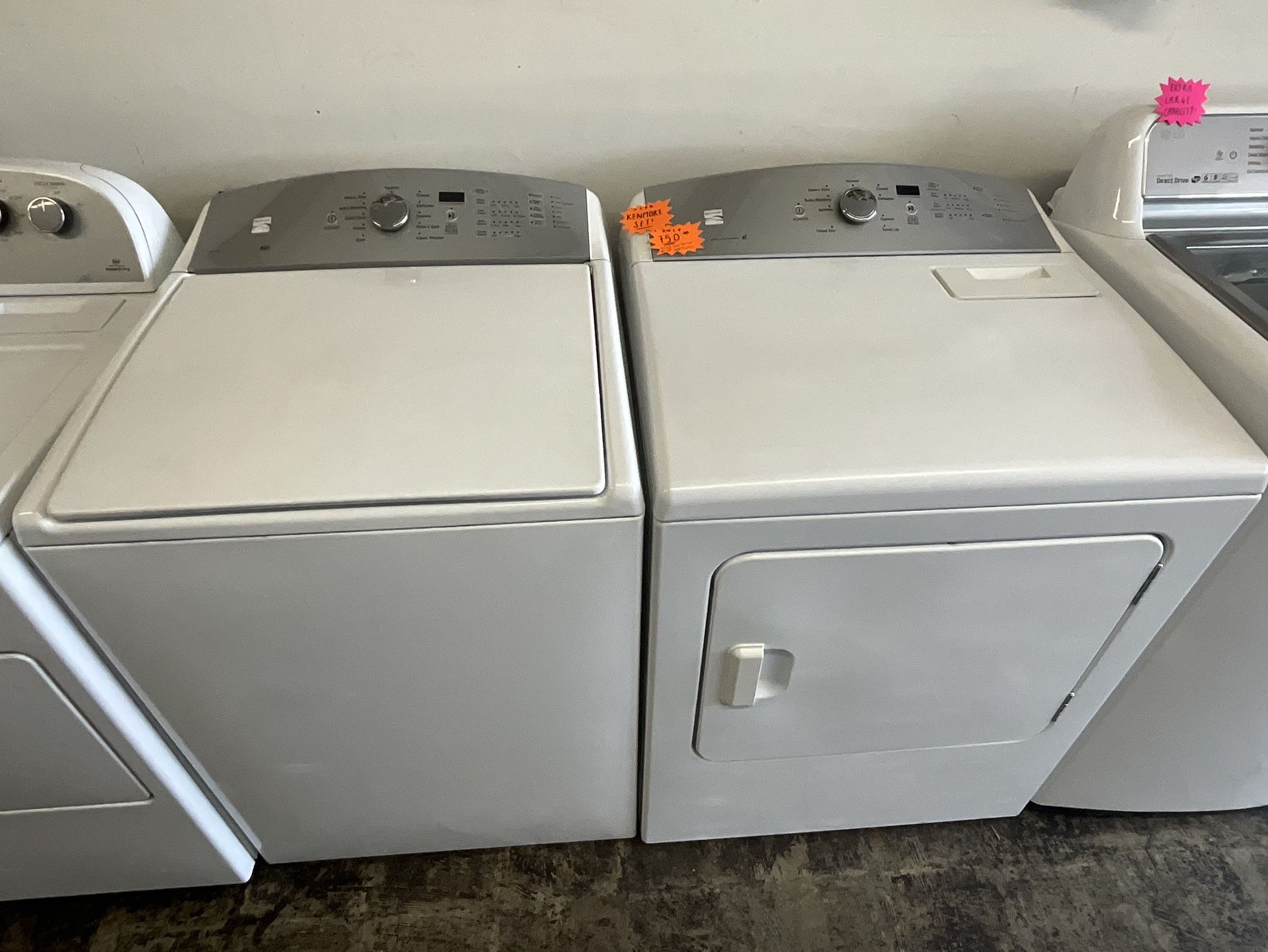 USED KENMORE WASHER AND DRYER SET