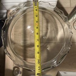 11” Glass Fish Bowl With Metel Stand