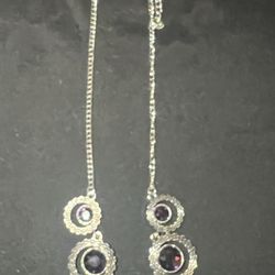 Costume Jewelry - Silver/Purple