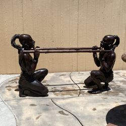 Mongolian Bronze Table With Signature 