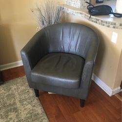 Grey Leather Chair