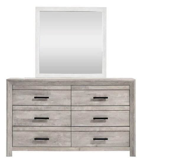 Denver White Dresser With Mirror 