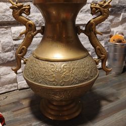  BRONZE CHINESE DRAGON VASE