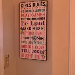 Girls Rule Sign 
