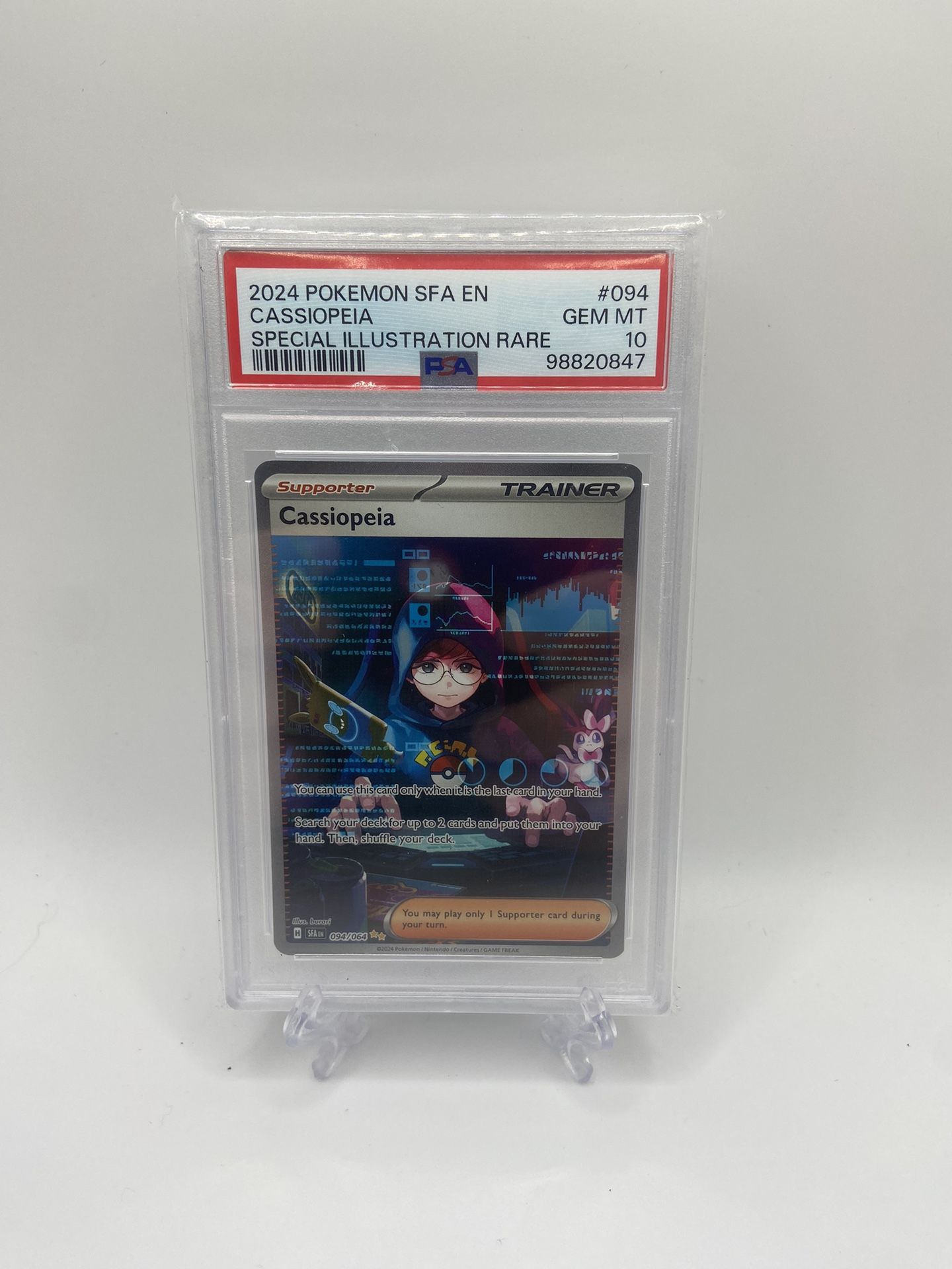 Pokémon TCG Shrouded Fable Cassiopeia 094/064 Special Illustration Rare PSA 10