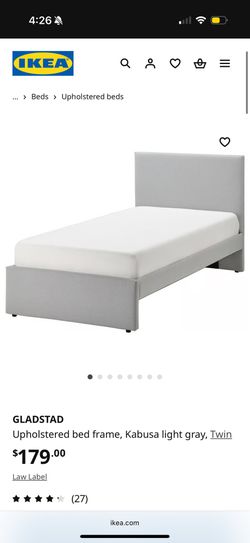 Twin IKEA Bed + Memory Foam Mattress