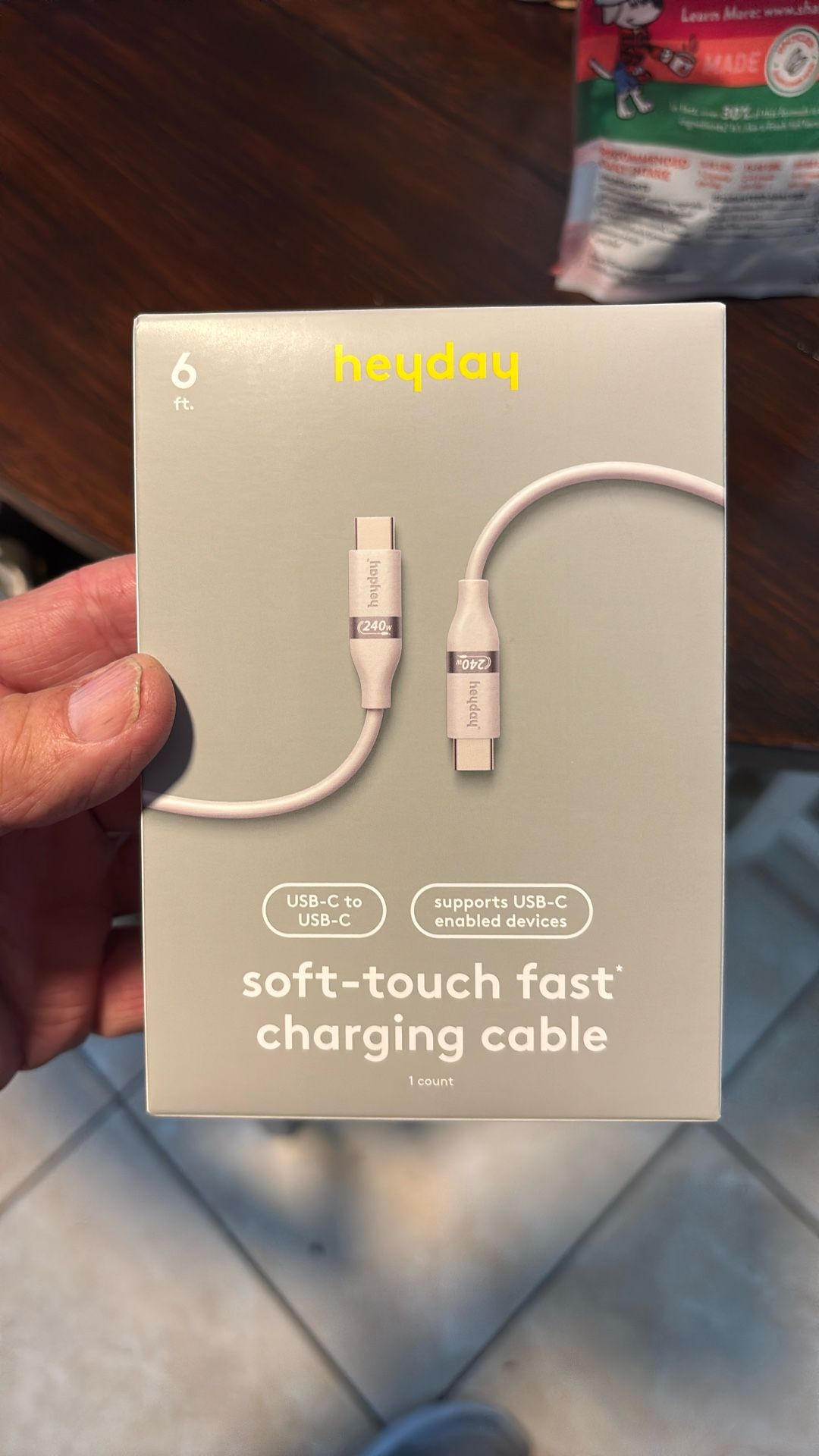 Heydey Soft Touch 6 Foot C to C Charging Cable iphone ipads 