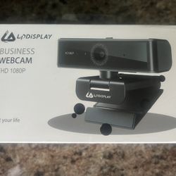 1080P Webcam with Microphone,60 FPS USB Webcam 2 Mics Streaming with Privacy Cover,90°View， Metal Body Design for Video Conferencing, Recording and Ca