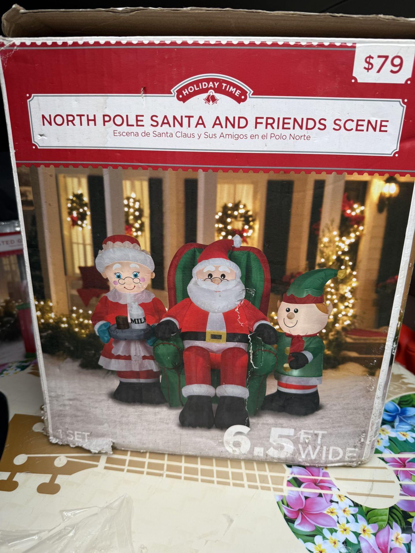 North Pole Santa And Friends Inflatable 