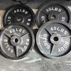 Body Solid 45lb Olympic Weight Plates 
