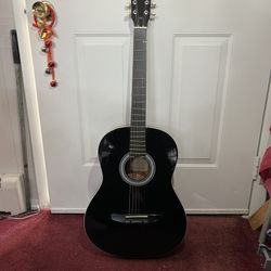 Johnson JG-100-B Student Acoustic Guitar, Black