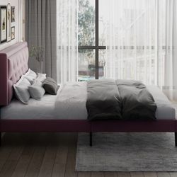 Pink color full size bed frame brand new in box 