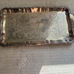 Ornate Silver Plated Tray