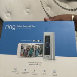 Ring Video Doorbell Pro Wi-Fi Video Hardwired Smart Doorbell with Camera, Black