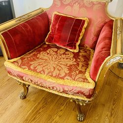 Persian style solid wood furniture set unique with silk cushions