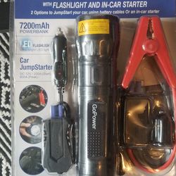 GoPower Self Use Emergency Car Extendable Jumpstarter With A Flashlight