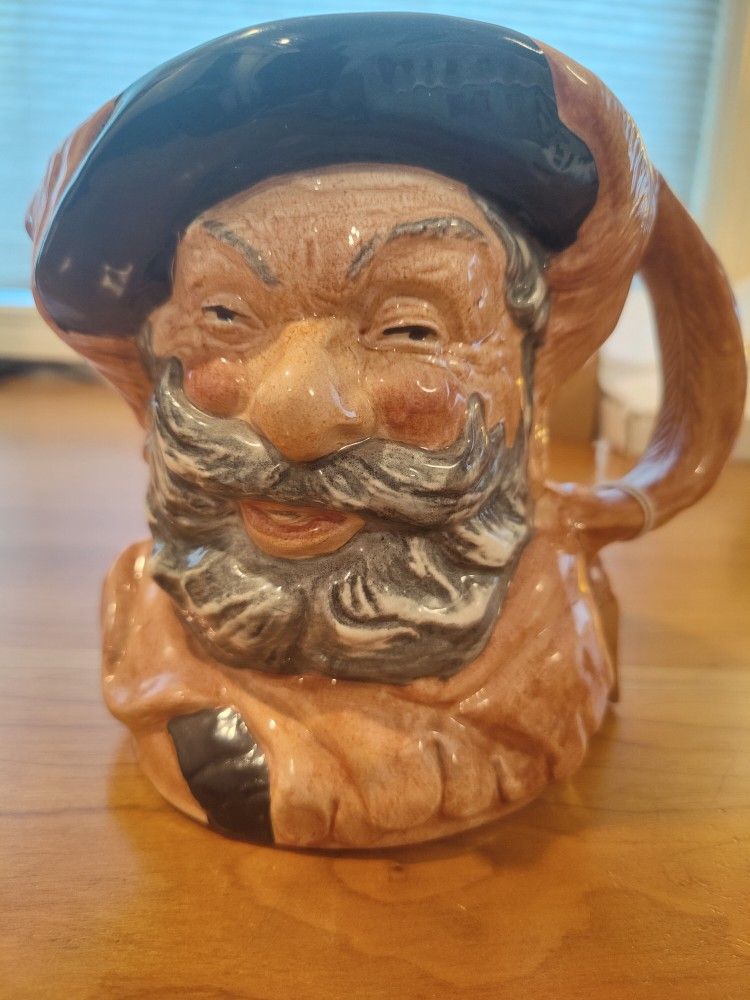 Vintage Ceramic Royal Doulton John Falstaff Pitcher Jug Mug D6287
