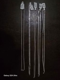 925 silver Thin chains 100% plata