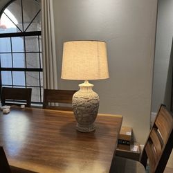 Pair Of Vintage Textured Ceramic Lamps – Sculpted Design – Set of 2 – $100 OBO