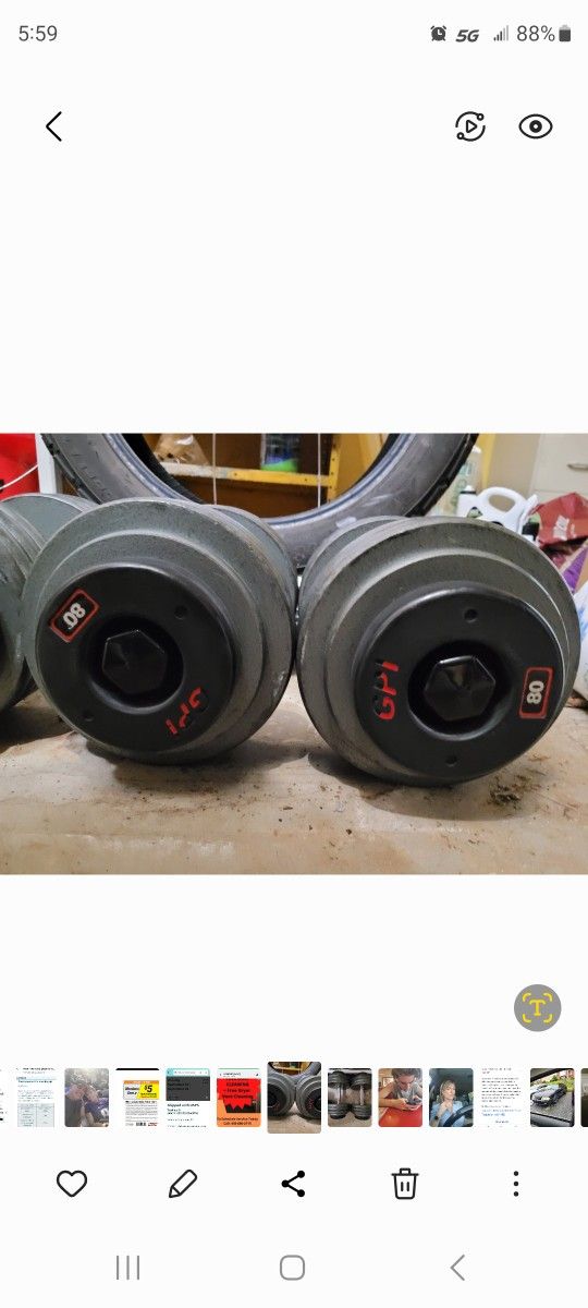 80lb Dumbbells