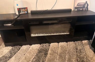 LED fireplace tv stand