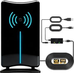 Digital Antenna for Smart TV Indoor,HDTV Antenna for All TVs,Supports 4k 1080p Indoor Antenna/Outdoor Antenna with Amplified,Superior Reception Range 