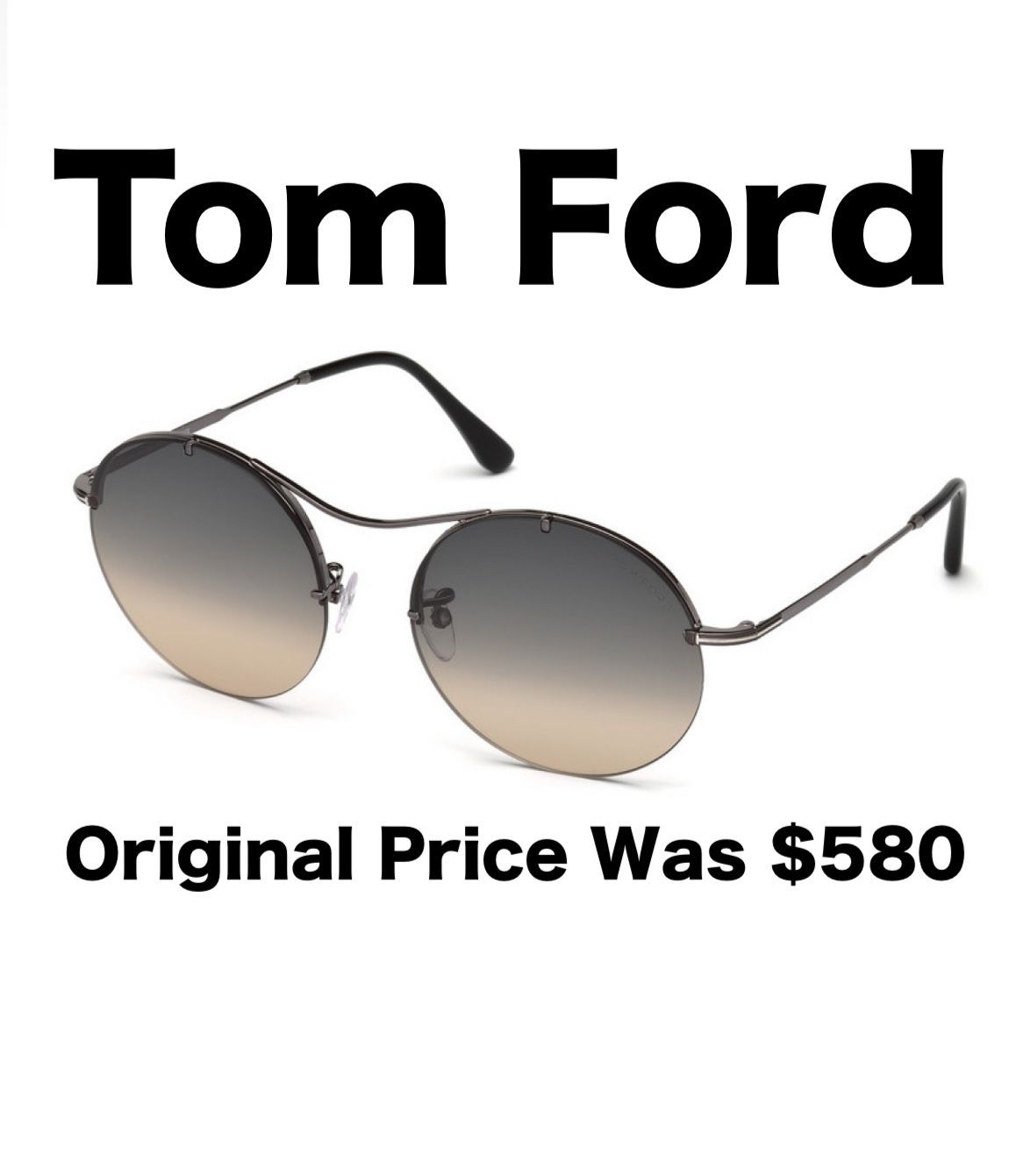 Tom Ford 58MM Round Sunglasses
