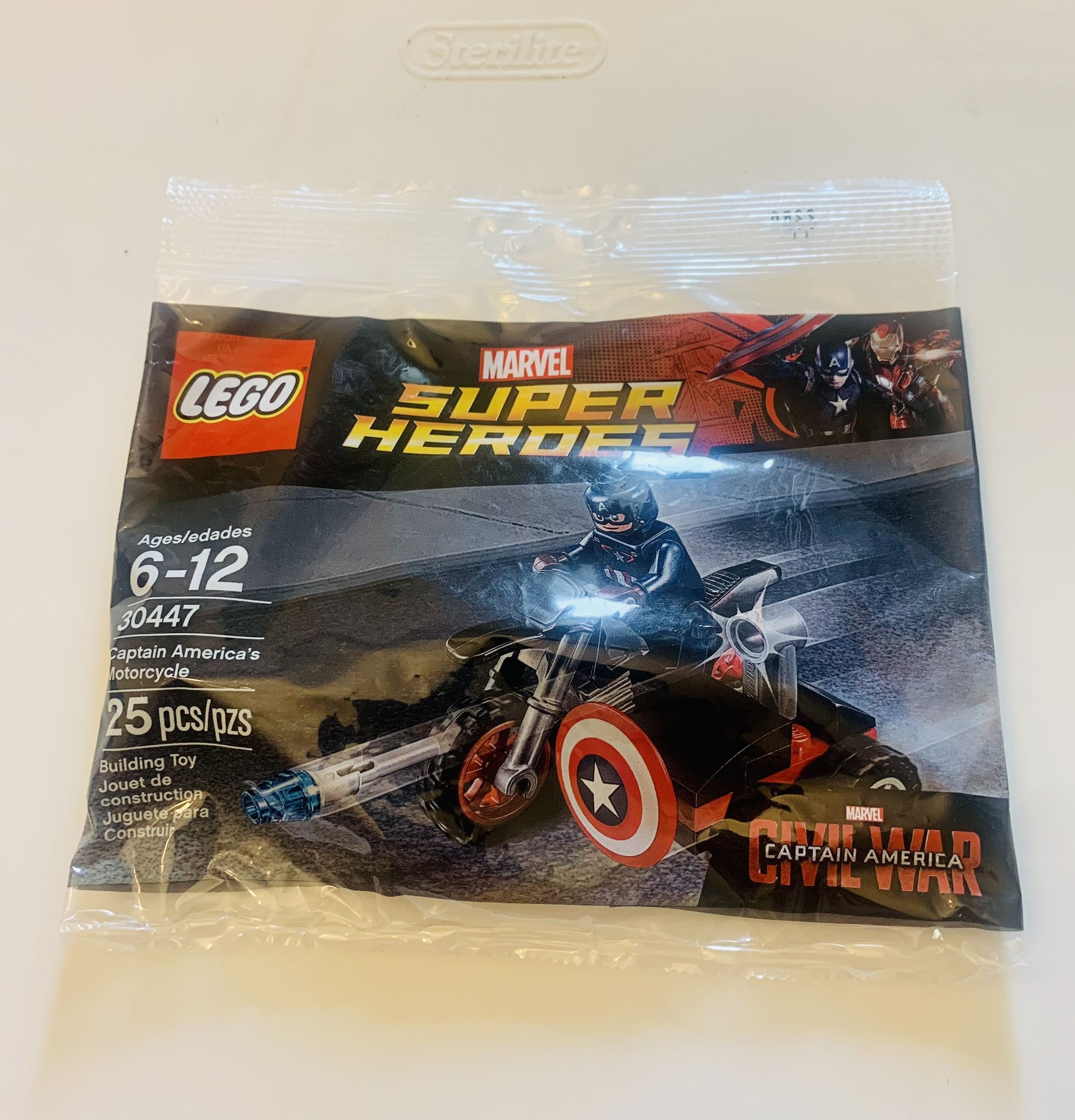 Lego Marvel Super Heroes Captain America’s Motorcycle Polybag #30447 New Sealed