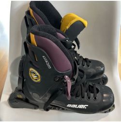 Bauer Fitness 3 Roller Blades Adult Inline Skates Size US 8 Purple/ Black