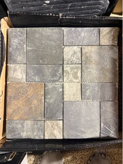 Rustic wall and floor mosaic tile