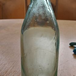 Early Antique Vintage Blob-flip Top Stopper Soda Bottle Or Medicine Bottle Inscribed  (EHE  Co. 1)  Or   (CHE  Co 1)