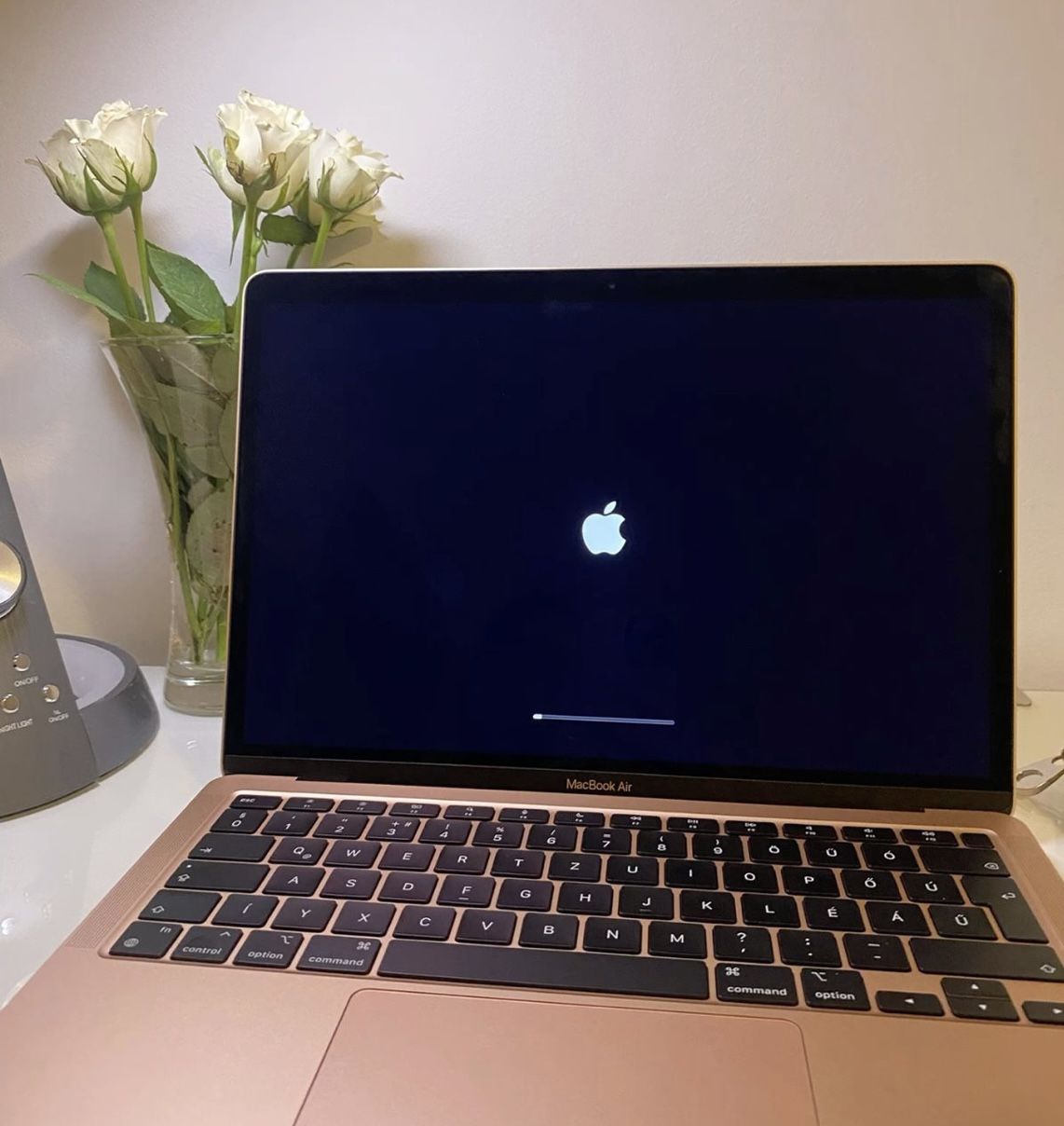Early 2020 Apple MacBook Air with 1.1GHz Intel Core i3 (13-inch, 8GB RAM, 128GB SSD Storage) (QWERTY English) Gold (Renewed)