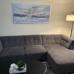 Dark gray couch