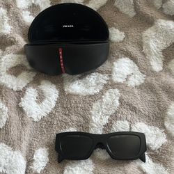 Prada Rectangle Sunglasses With Case 