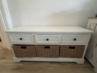 42” Solid Wood Entryway Bench and Storage