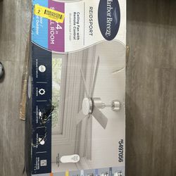 Harbor Breeze REIDSPORT 44 in Ceiling Fan Brushed Nickel Remote LED Light