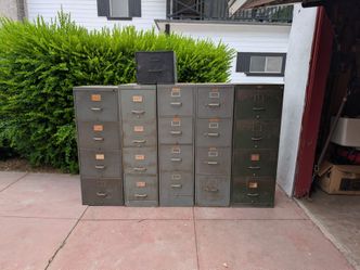 Refrigerator and filing cabinets for sale
